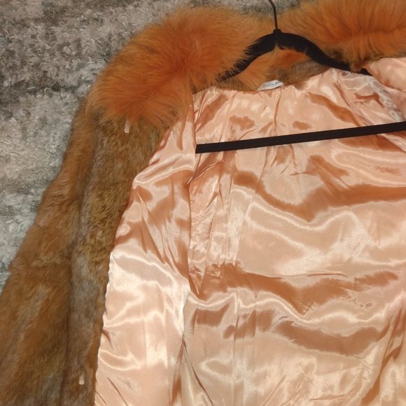 fur coat women size medium rabbit fur - Picture 6 of 9